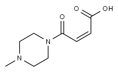 マレイン酸, モノ(4-メチルピペラジド) 化学構造式