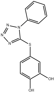 4-(1-苯基四唑基-4-硫)-1,2-苯二酚, 42580-28-9, 结构式