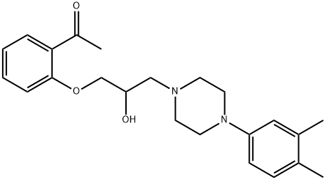 1-(2-Acetylphenoxy)-3-[4-(3,4-dimethylphenyl)-1-piperazinyl]-2-propanol,42583-20-0,结构式