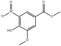 4-羟基-3-甲氧基-5-硝基-苯甲酸甲酯 结构式