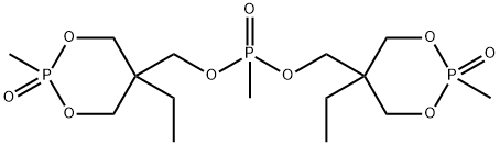 5,5'-(メチルホスフィニリデンビスオキシビスメチレン)ビス(5-エチル-2-メチル-1,3,2-ジオキサホスホラン1-オキシド) 化学構造式