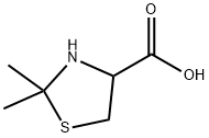 2,2-二甲基噻唑烷-4-羧酸, 42607-20-5, 结构式