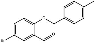 5-ブロモ-2-[(4-メチルベンジル)オキシ]ベンズアルデヒド 化学構造式
