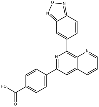 4-(8-(benzo[c][1,2,5]oxadiazol-5-yl)-1,7-naphthyridin-6-yl)benzoic acid Structure