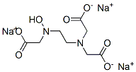 N-Hydroxyethylenediaminetriacetic acid, trisodium salt Struktur