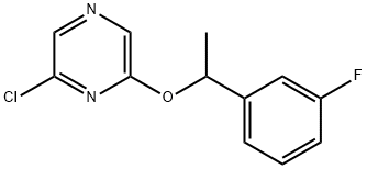 2-(1-(3-fluorophenyl)ethoxy)-6-chloropyrazine Struktur