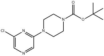 1-N-BOC-4-(6-クロロピラジン-2-イル)ピペラジン 化学構造式