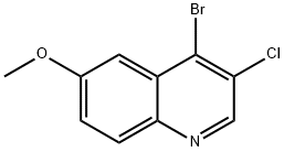 4-BROMO-3-CHLORO-6-METHOXYQUINOLINE Structure