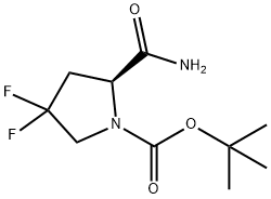 BOC-4,4-DIFLUORO-L-PROLINAMIDE Struktur