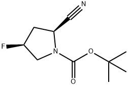 1-BOC-(2S,4S)-2-氰-4-氟吡咯烷, 426844-76-0, 结构式