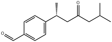 4-[(R)-1,5-Dimethyl-3-oxohexyl]benzaldehyde Structure