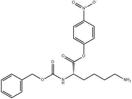 N2-(ベンジルオキシカルボニル)-L-リシン4-ニトロフェニル 化学構造式