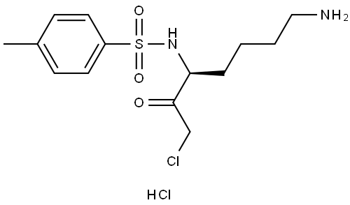 (3S)-7-氨基-1-氯-3-磺酰氨基-2-庚酮盐酸盐 结构式