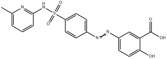 2-Hydroxy-5-[[4-[[(6-Methyl-2-pyridinyl)aMino]sulfonyl]phenyl]azo]benzoic Acid 结构式