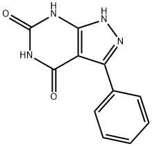 3-苯基-1,7-二氢-4H-吡唑并[3,4-D]嘧啶-4,6(5H)-二酮 结构式