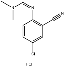 N2-(4-クロロ-2-シアノフェニル)-N1,N1-ジメチルメタンイミドアミド・塩酸塩 化学構造式