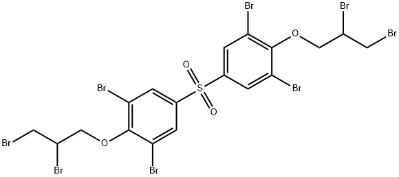 四溴双酚 S 双(2,3-二溴丙基)醚, 42757-55-1, 结构式