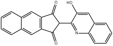 2-(3-ヒドロキシ-2-キノリニル)-1H-ベンゾ[f]インデン-1,3(2H)-ジオン 化学構造式