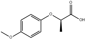 (2R)-2-(4-メトキシフェノキシ)プロパン酸 化学構造式