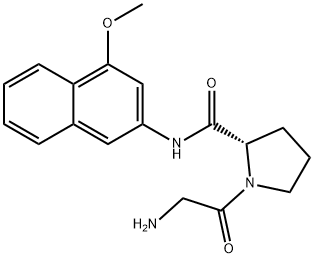 甘氨酰-L-脯氨酸-4-甲氧基-Β-萘胺 结构式