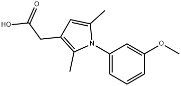 2,5-Dimethyl-1-(3-methoxyphenyl)-1H-pyrrole-3-acetic acid 结构式