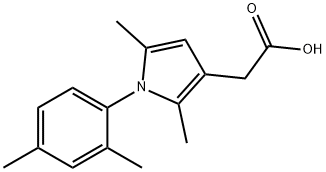 2-[1-(2,4-dimethylphenyl)-2,5-dimethyl-pyrrol-3-yl]acetic acid 化学構造式