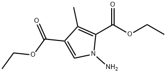 1-氨基-3-甲基-1H-吡咯-2,4-二羧酸二乙酯 结构式