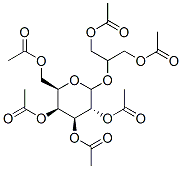 2-O-galactopyranosylglycerol hexaacetate 化学構造式