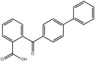2-(ビフェニル-4-イルカルボニル)安息香酸 化学構造式
