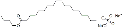 sodium butyl 9(or 10)-(sulphonatooxy)octadecanoate 化学構造式