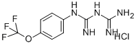 1-[4-(トリフルオロメトキシ)フェニル]ビグアニド塩酸塩 化学構造式