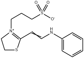 4,5-ジヒドロ-2-[2-(フェニルアミノ)エテニル]-3-(3-スルホナトプロピル)チアゾール-3-イウム 化学構造式