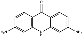 3,6-ジアミノアクリジン-9(10H)-オン 化学構造式