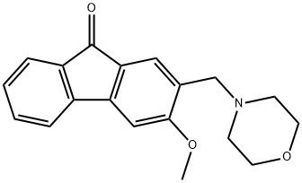 3-メトキシ-2-モルホリノメチル-9H-フルオレン-9-オン 化学構造式