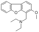 4-(ジエチルアミノ)メチル-3-メトキシジベンゾフラン 化学構造式