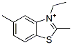 2,5-Dimethyl-3-ethylbenzothiazole-3-ium 结构式