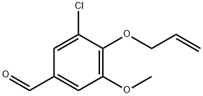 4-(アリルオキシ)-3-クロロ-5-メトキシベンズアルデヒド 化学構造式