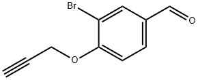 3-ブロモ-4-(2-プロピン-1-イルオキシ)ベンズアルデヒド 化学構造式