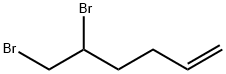 1,2-ジブロモ-5-ヘキセン 化学構造式