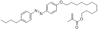 メタクリル酸11-[4-(4-ブチルフェニルアゾ)フェノキシ]ウンデシル 化学構造式