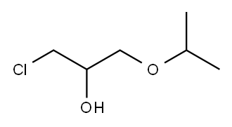 1-クロロ-3-イソプロポキシ-2-プロパノール 化学構造式