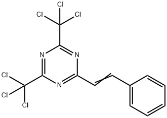 4,6-Bis-(trichloromethyl)-2-styryl-1,3,5-triazine Struktur