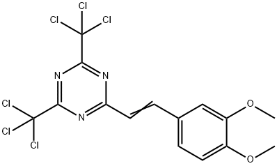 2-(3,4-DIMETHOXYSTYRYL)-4,6-BIS(TRICHLOROMETHYL)-1,3,5-TRIAZINE Structure