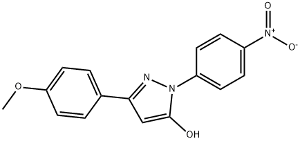 3-(4-methoxyphenyl)-1-(4-nitrophenyl)-1H-pyrazol-5-ol 化学構造式