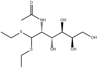 2-Acetylamino-2-deoxy-D-galactose diethyl dithioacetal 结构式