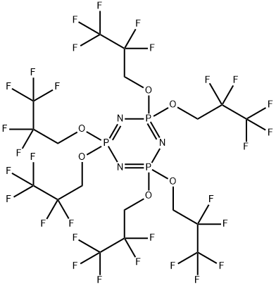 六(2,2,3,3,3-五氟丙氧基)环三磷腈 结构式