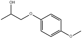 1-(4-メトキシフェノキシ)-2-プロパノール 化学構造式