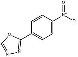 2-(4-Nitrophenyl)-1,3,4-oxadiazole 化学構造式
