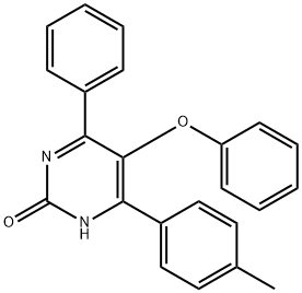 5-Phenoxy-4-phenyl-6-(4-methylphenyl)-2(1H)-pyrimidinone Structure
