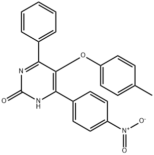 5-(4-Methylphenoxy)-4-phenyl-6-(4-nitrophenyl)-2(1H)-pyrimidinone Structure